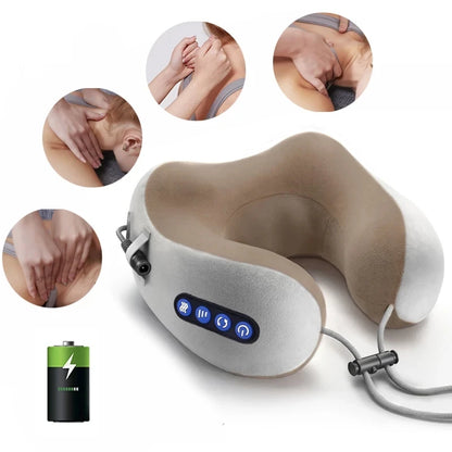 Almohada Masajeadora Inteligente 4D – Relaja Cuello, Hombros y Espalda en Minutos